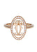 Ring 50 CARTIER Logo Diamond Ring in 750/1000 Rose Gold 58 Facettes 62131-58026