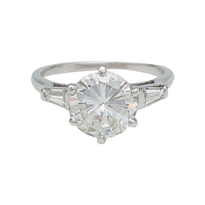 Bague 53 Solitaire diamant 2,44 carats en or blanc. 58 Facettes 31246