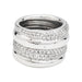 Ring 54 Pomellato ring, "Tubolare", white gold, diamonds. 58 Facettes 31108