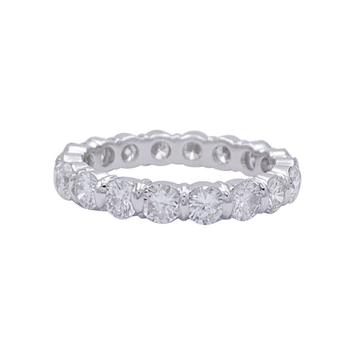 Bague 52 Alliance or blanc et diamants. 58 Facettes 32546
