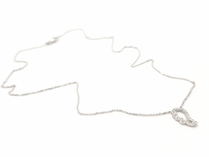 Collier Collier Aile d'ange Or blanc Diamant 58 Facettes 579298RV