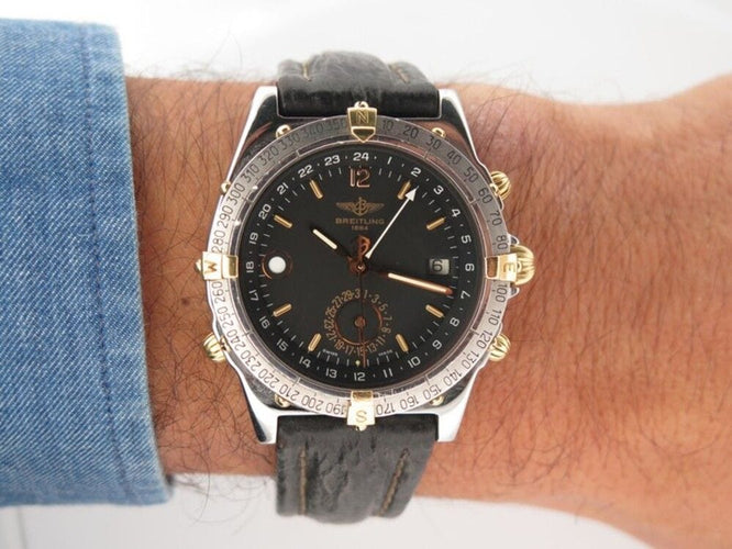 Montre vintage montre BREITLING duograph en acier automatique 58 Facettes 255108