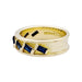 Ring 53 Vintage Hermès ring in yellow gold, sapphires. 58 Facettes 33213