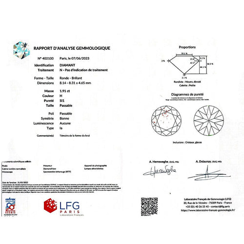 Bague 54 Bague solitaire diamant. 58 Facettes 32709