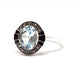 Ring Ring in Silver, blue topaz & enamel 58 Facettes