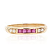 Ring 53 Alliance yellow gold diamonds and calibrated rubies 58 Facettes 21-575C