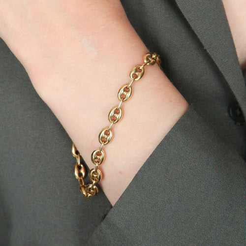 Bracelet Or Jaune BRACELET GRAIN DE CAFE OR JAUNE 58 Facettes BO/220068