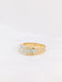 Ring 57 Art-Deco Signet Ring Yellow Gold Platinum Diamond 58 Facettes J159