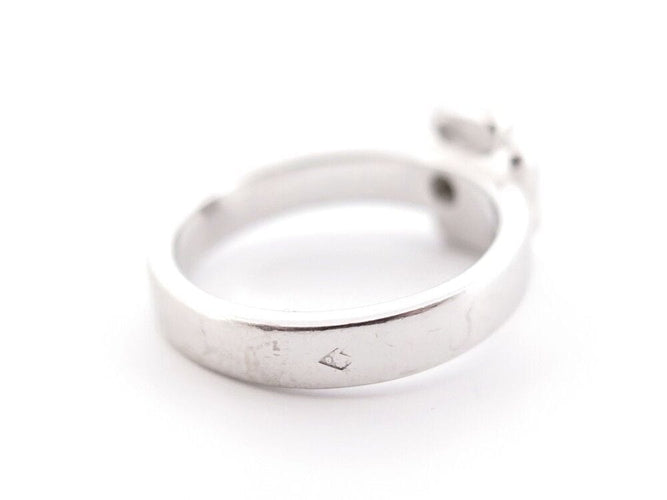 Bague 50 bague CHANEL trefle diamant solitaire 0.15ct en or blanc t50 58 Facettes 245161