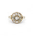 Ring 62 / Yellow and white / 750‰ Gold and 925‰ Silver Marguerite Diamond Ring 58 Facettes 220603R