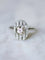 Bague Bague de fiançailles ovale Art Deco platine or blanc et diamants 58 Facettes