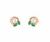 Boucles d'oreilles PUCES D'OREILLES PERLES & EMERAUDES 58 Facettes BO/220106 NSS