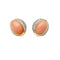 Boucles d'oreilles Boucles d'oreilles en or jaune, corail et diamants. 58 Facettes 30726