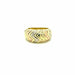Bulgari ring Spiga ring in three-tone gold 58 Facettes