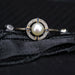 Ring 51 Old fine pearl ring with calibrated sapphire diamonds 58 Facettes 19-344
