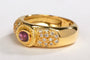 Bague 54 Bague Or jaune Saphir 58 Facettes 00440CN