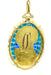 Virgin enamel medal pendant with fine pearls signed SELLIER 58 Facettes AB164