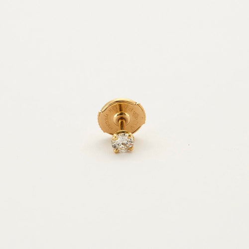 Boucles d'oreilles Boucles d’oreilles clou or jaune 18 carats sertie d’un diamant 58 Facettes