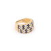 Bague Bague Damier Diamants Saphirs Or Jaune 58 Facettes B349