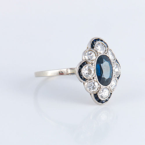 Bague Bague Art Deco saphirs et diamants 58 Facettes