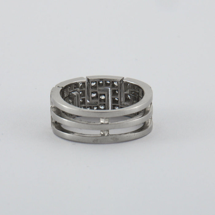 Bague 55 Bague anneau motif grec Diamants 58 Facettes