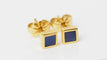 Boucles d'oreilles CLOZEAU - Boucles d'oreilles Or Résine bleue 58 Facettes clozeau
