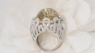 Ring 52.5 White gold ring with diamonds and citrine 58 Facettes 30957