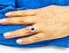 Bague 56 Bague Marguerite Or blanc saphir et diamants 58 Facettes FA/9