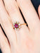 Ring 52 Marguerite Ruby and Diamond Ring 58 Facettes