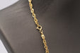 Singapore Chain Necklace in Yellow Gold 58 Facettes E349237A