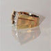 Ring 54 Tank Ring Yellow Gold Diamonds Knot model 58 Facettes 487