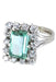 Ring 48 OLD GREEN QUARTZ AND DIAMOND RING 58 Facettes 057151