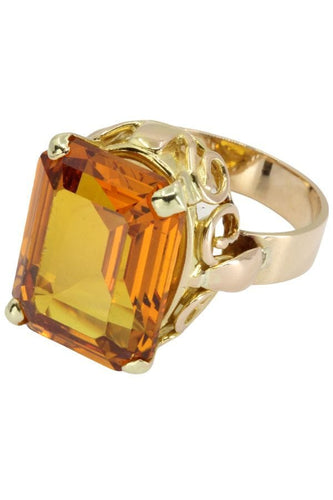 BAGUE MODERNE SAPHIR ORANGE 58 Facettes 043161