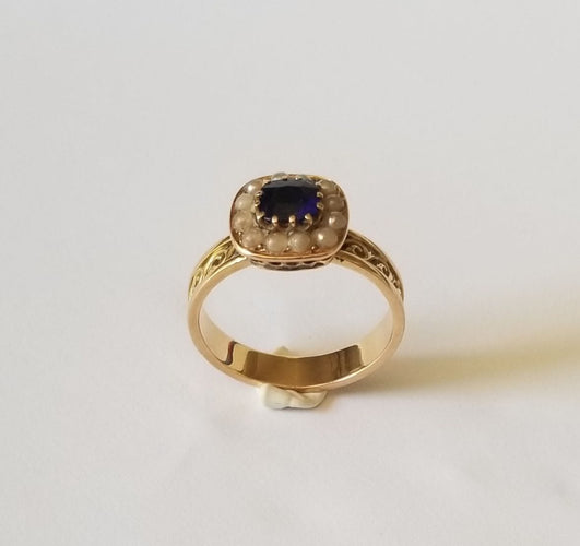 Bague 55 Bague Saphir perles 58 Facettes