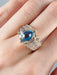 Ring 52 Sapphire Diamond Garter Ring 58 Facettes