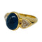 Bague 53 Bague saphir cabochon 6 cts, diamants coeurs. 58 Facettes 31736