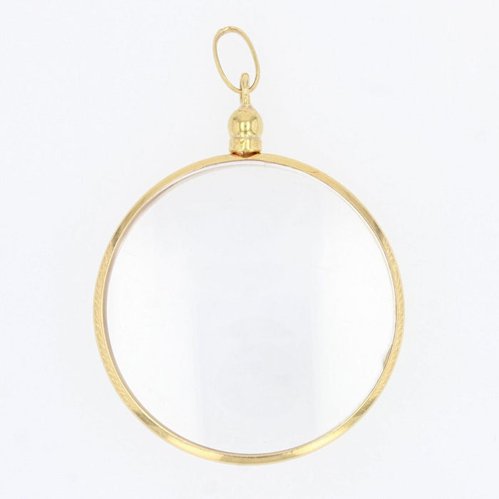 Pendentif Pendentif rond or jaune et verre 58 Facettes 21-802C