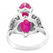 Ring 49.5 White gold ruby ​​diamond ring 58 Facettes 61200063