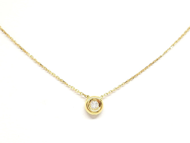 Collier Collier Or jaune Diamant 58 Facettes 579139RV