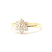 Ring Yellow gold diamond flower ring 58 Facettes