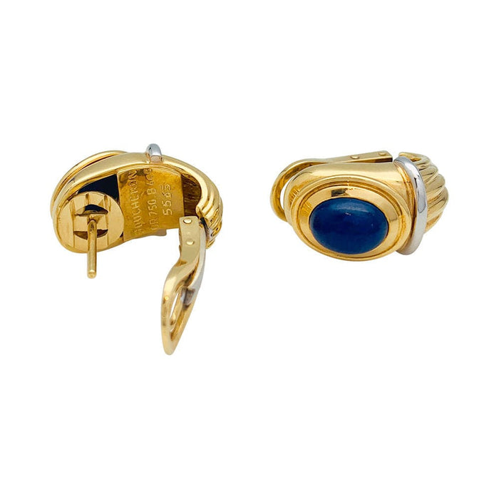 Boucles d'oreilles Boucles d'oreilles Boucheron, "Jaïpur", deux ors, lapis lazuli. 58 Facettes 33266