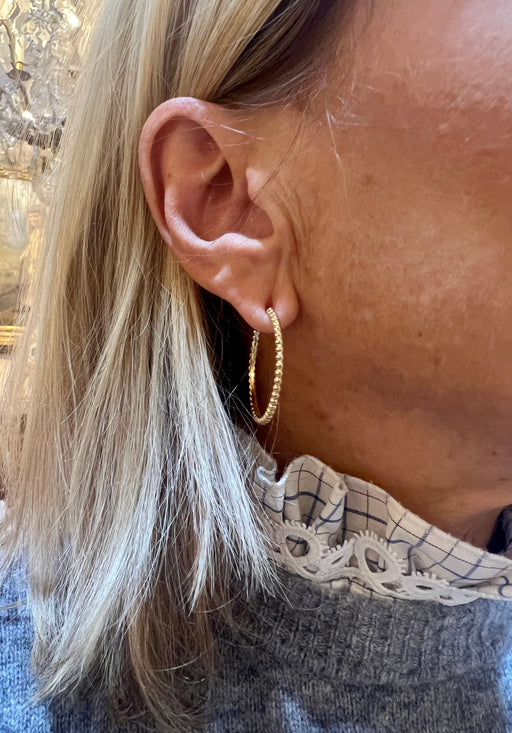 Van Cleef & Arpels Earrings - Rose Gold Beaded Hoop Earrings 58 Facettes BS189