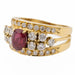 Ring 51 Band Ring Yellow Gold Ruby 58 Facettes 2406400CN