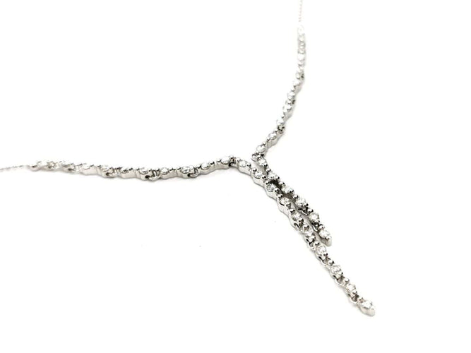 Collier Collier Cravate Or blanc Diamant 58 Facettes 1819824CN