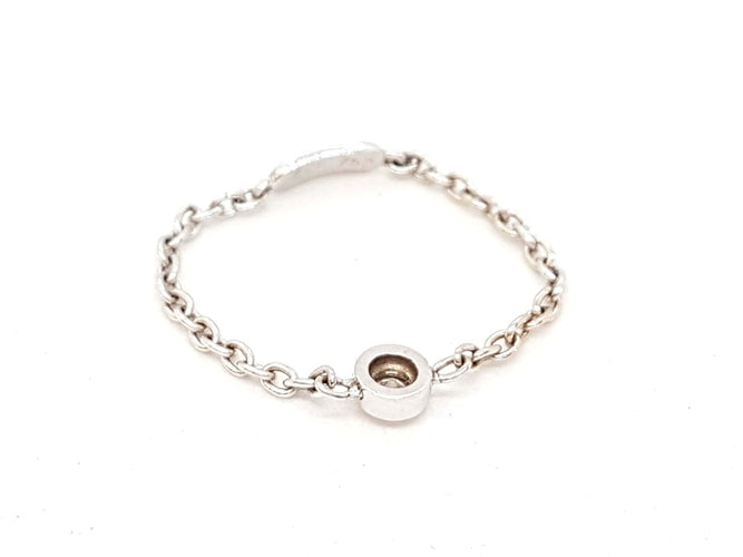 Bague 52 Bague Chaînette Or blanc Diamant 58 Facettes 578686RV