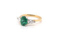 Ring 51 Ring Yellow Gold Platinum Emerald Diamonds 58 Facettes 24956/24902