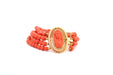 Bracelet Orange-red coral bracelet in yellow gold 58 Facettes 25382
