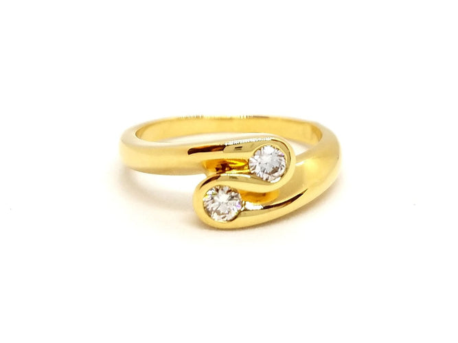 Bague 49 Bague Toi et Moi Or jaune Diamant 58 Facettes 815604CN