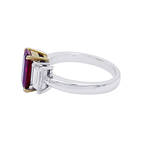Bague 53 Bague deux ors, rubis et diamants. 58 Facettes 32369