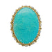 Ring 52 Buccellati ring, three golds, diamonds, turquoise. 58 Facettes 31137